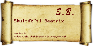 Skultéti Beatrix névjegykártya